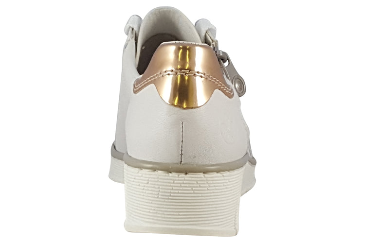 Rieker Pippa 53703 White Womens Fashion Trainers