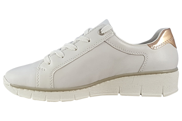 Rieker Pippa 53703 White Womens Fashion Trainers