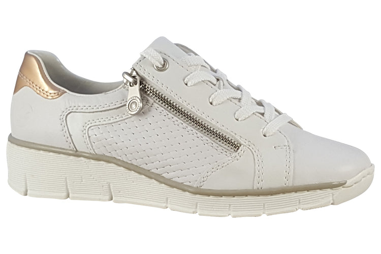 Rieker Pippa 53703 White Womens Fashion Trainers