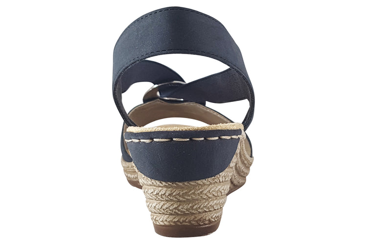 Rieker Pom 624H6 Navy Womens Sandals