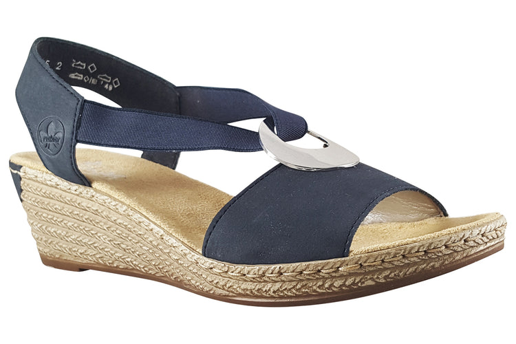 Rieker Pom 624H6 Navy Womens Sandals