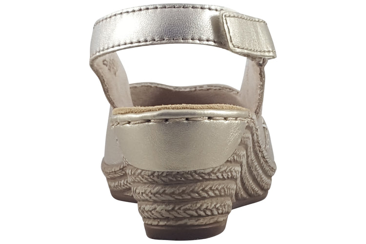 Rieker Pommy 62462-90 Gold Womens Sandals