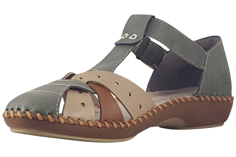 Rieker Rhode M1655 Olive Womens Shoes
