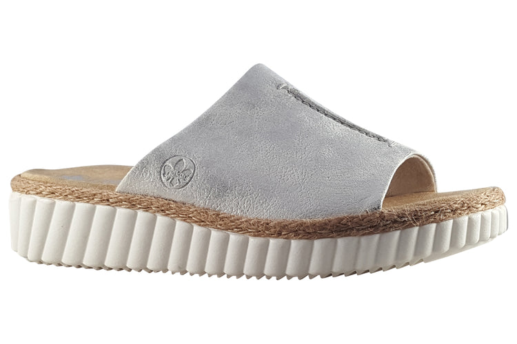 Rieker Slippy 69288 Beige/Gold Womens Sandals