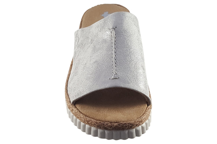 Rieker Slippy 69288 Beige/Gold Womens Sandals