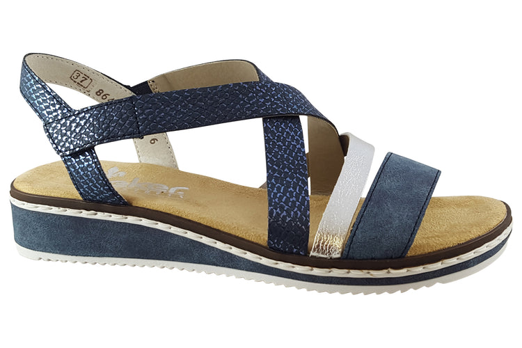 Rieker Yard V3663 Navy Womens Sandals