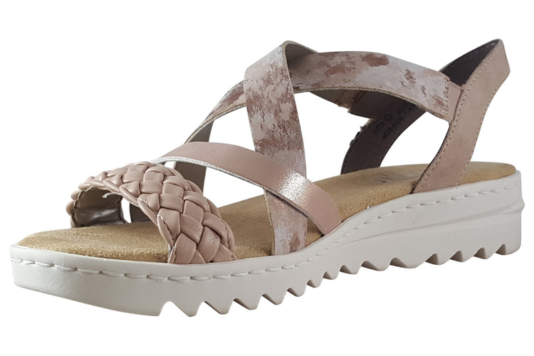 Rieker Yardley V4663 Pink Womens Sandals