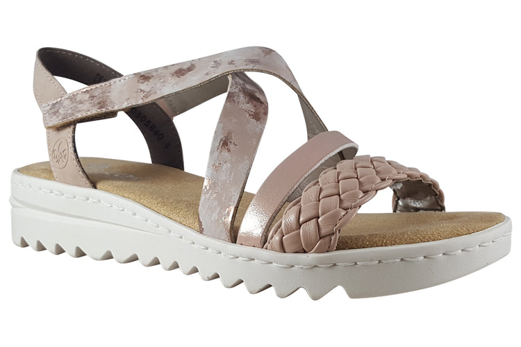 Rieker Yardley V4663 Pink Womens Sandals