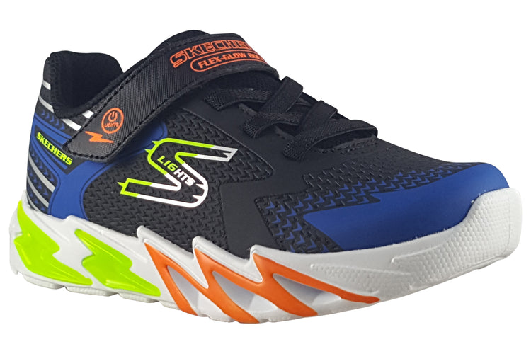 Skechers Bolt Flex- Glow 400138L Black/Blue Boys Sports