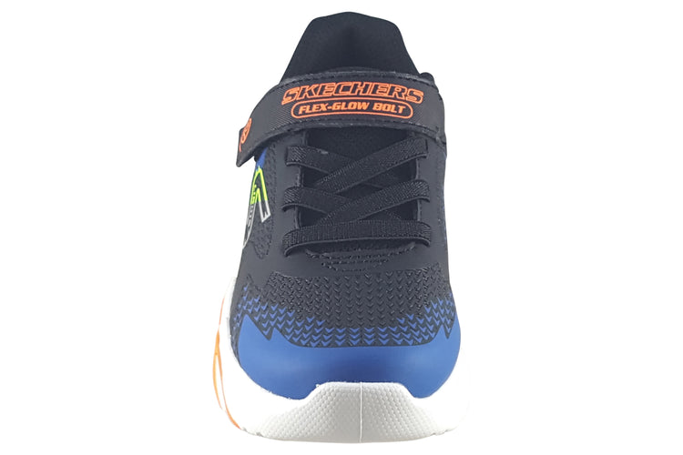 Skechers Bolt Flex- Glow 400138L Black/Blue Boys Sports