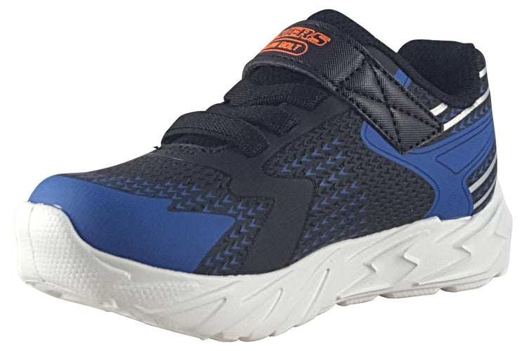 Skechers Bolt Flex-Glow Inf 400138N Black/Blue Boys Sports