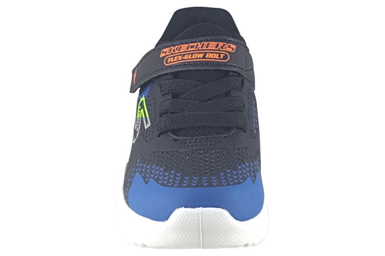 Skechers Bolt Flex-Glow Inf 400138N Black/Blue Boys Sports