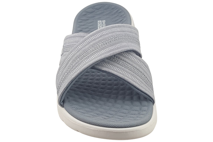 Skechers Slip-Ins Go Walk Flex 141420 Grey Womens Sandals