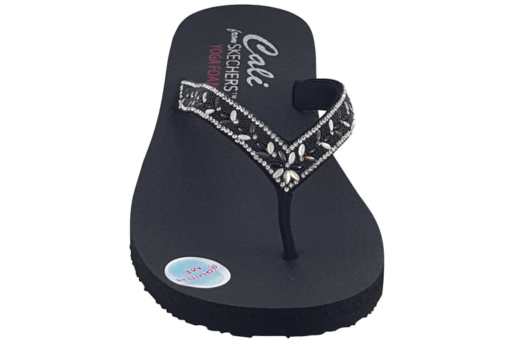 Skechers Meditation Lucky 119777 Black Womens Sandals
