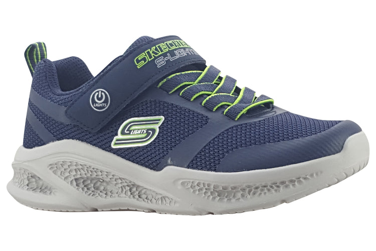 Skechers Meteor Lights 401675L Navy/Lime Boys Sports