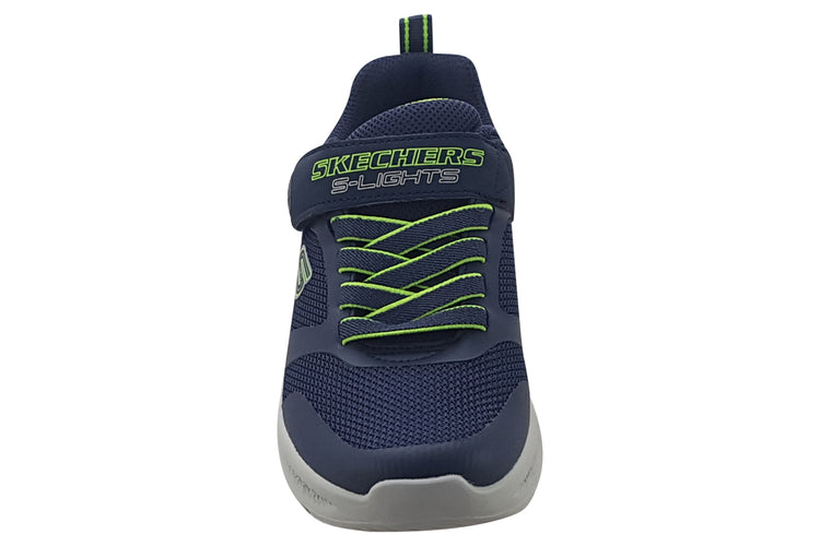 Skechers Meteor Lights 401675L Navy/Lime Boys Sports