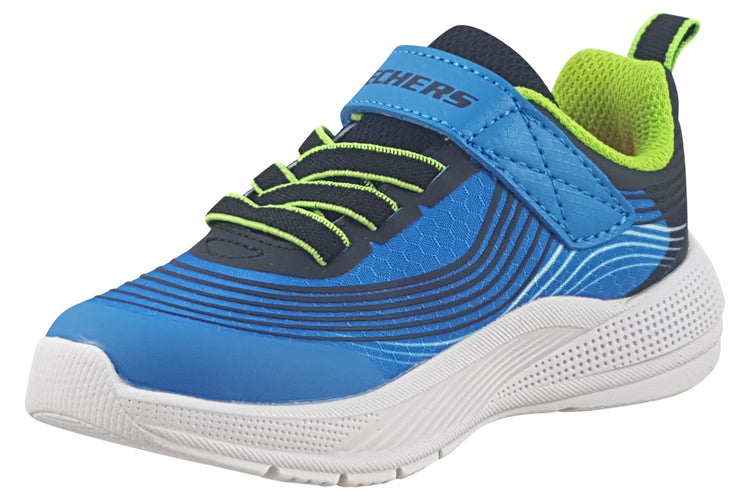 Skechers Microspec Advance Inf 403926N Blue/Lime Boys Sports