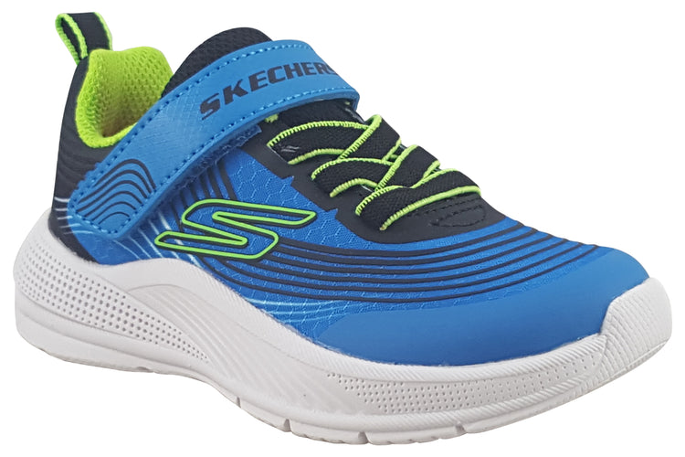 Skechers Microspec Advance Inf 403926N Blue/Lime Boys Sports