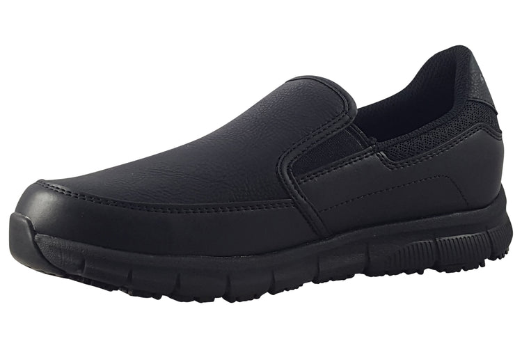 Skechers Nampa Annod Slip Resistant 77236EC Black/Black Womens Sports