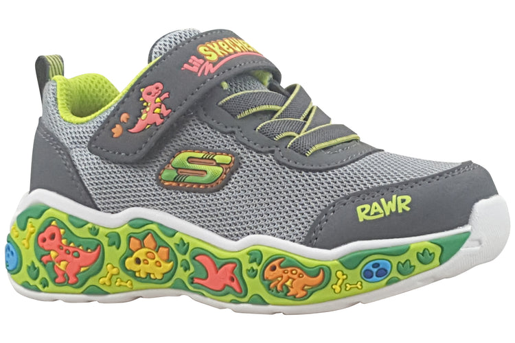 Skechers Play Scene 407312N Charcoal/Lime Boys Sports