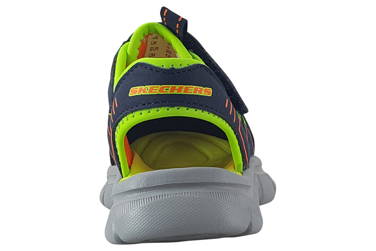 Skechers Relix-Valder Inf 406520N Navy/Lime Boys Sandals