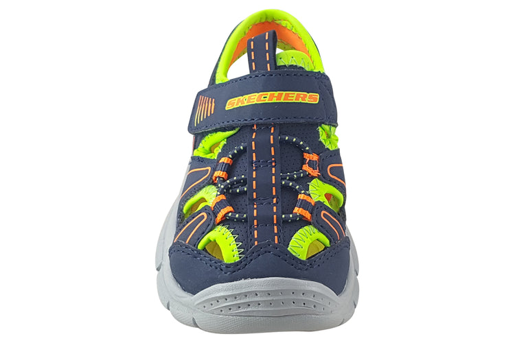Skechers Relix-Valder Inf 406520N Navy/Lime Boys Sandals