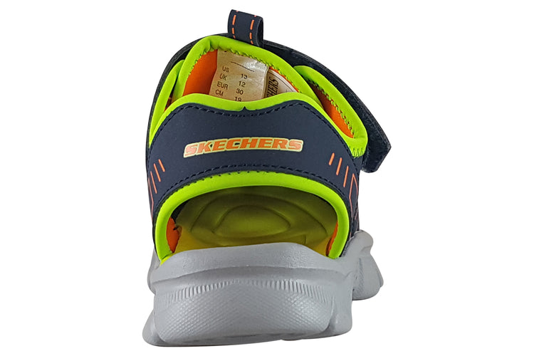 Skechers Relix-Valder 406520L Navy/Lime Boys Sandals