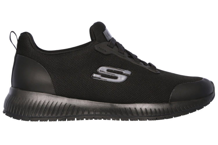 Skechers Squad Slip Resistant 77222EC Black Womens Shoes