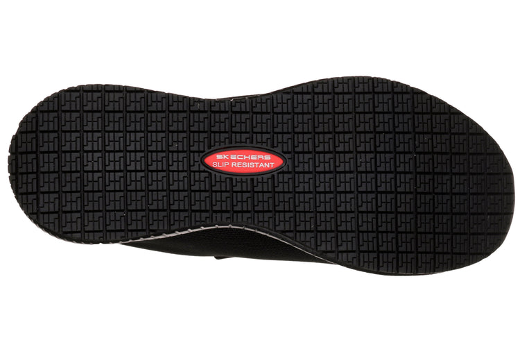 Skechers Squad Slip Resistant 77222EC Black Womens Shoes