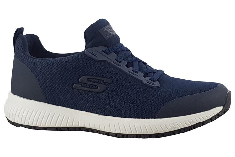 Skechers Squad Slip Resistant 77222EC Navy Womens Shoes