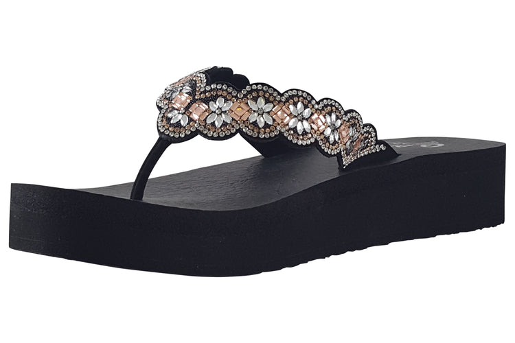 Skechers Vinyasa Happy Spring 119631 Black Womens Sandals