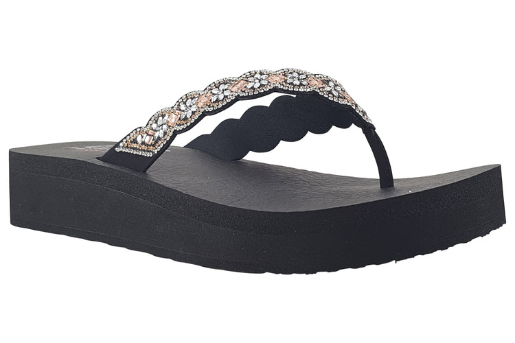 Skechers Vinyasa Happy Spring 119631 Black Womens Sandals