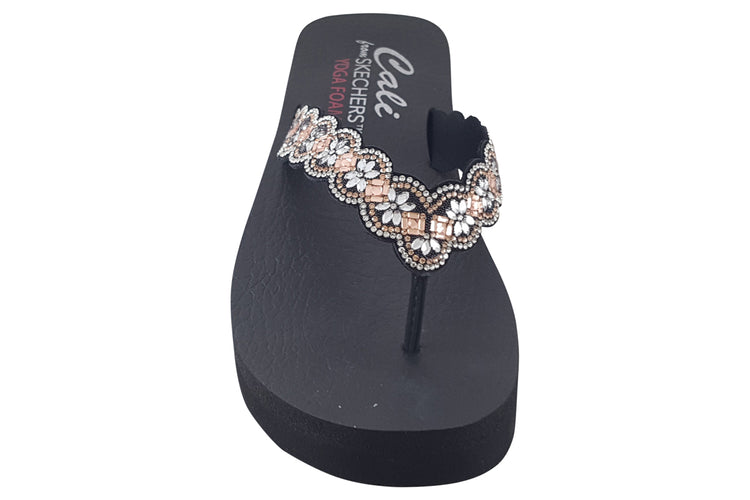 Skechers Vinyasa Happy Spring 119631 Black Womens Sandals