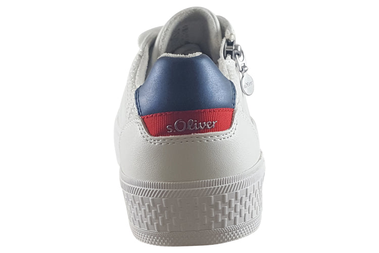 S.Oliver Milo 23600-42  White/Navy Womens Fashion Trainers