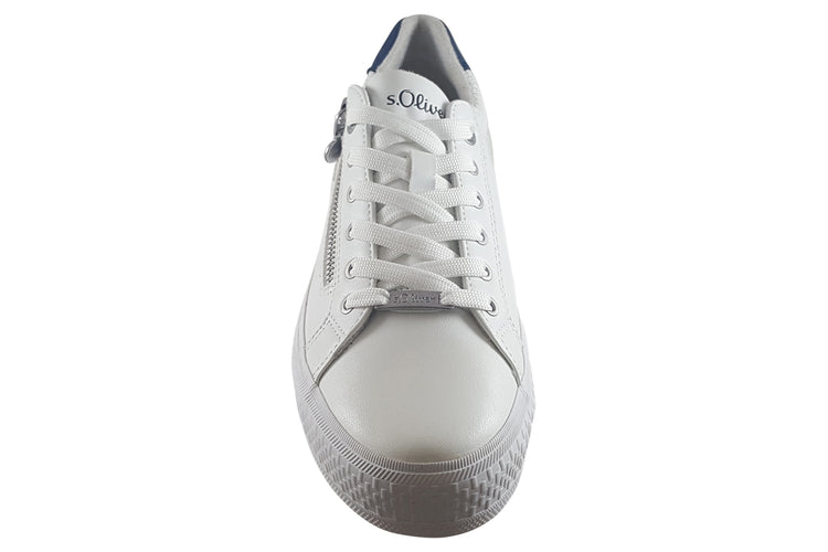 S.Oliver Milo 23600-42  White/Navy Womens Fashion Trainers