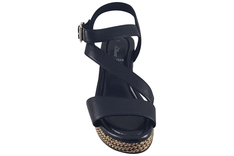 S.Oliver Tabby 28707-44 Black Womens Sandals