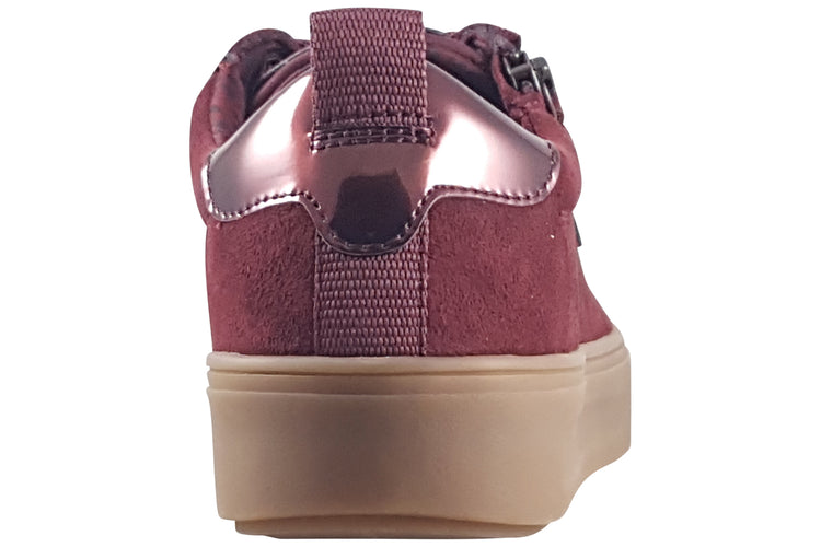 Tamaris Comfort Pat 83707-42 Merlot Suede Womens Fashion Trainers