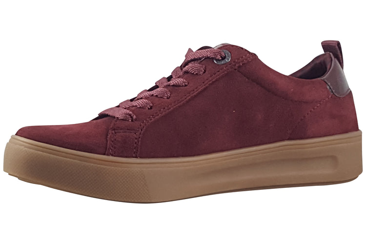 Tamaris Comfort Pat 83707-42 Merlot Suede Womens Fashion Trainers