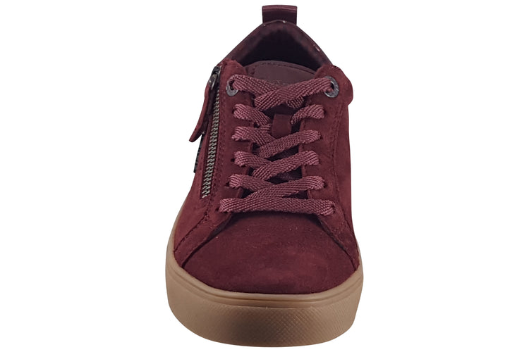 Tamaris Comfort Pat 83707-42 Merlot Suede Womens Fashion Trainers
