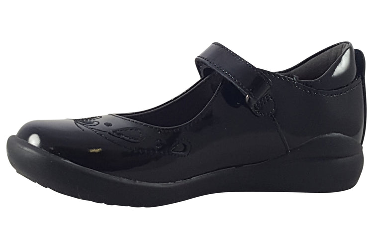 Biomecanics Eloise 221280 Black Patent Girls School Shoes