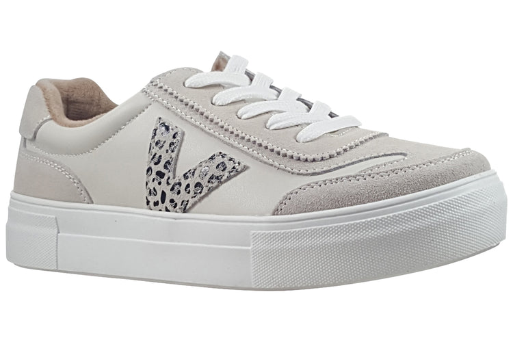 Drilleys Eighty Cheetah Vanilla Womens Fashion Trainers