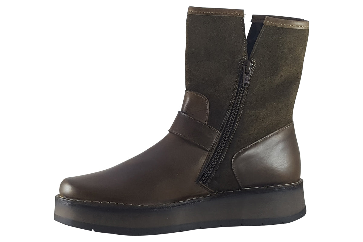 Fly London Ruth P211101 001 Olive/Sludge Womens Boots
