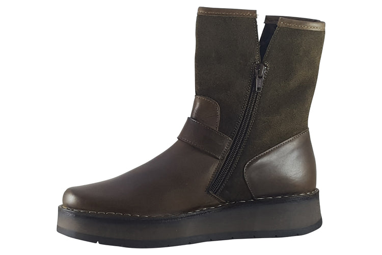 Fly London Ruth P211101 001 Olive/Sludge Womens Boots