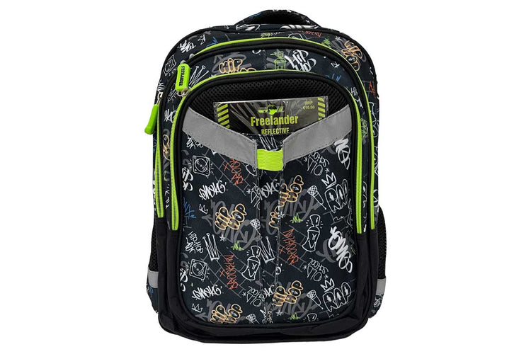Freelander Graffiti BkPk 34F338 Black Multi School Extras School Bags