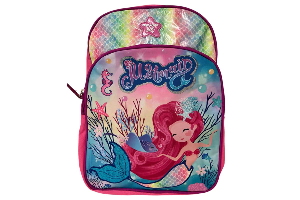 Freelander Mermaid BkPk 34F339 Pink School Extras School Bags