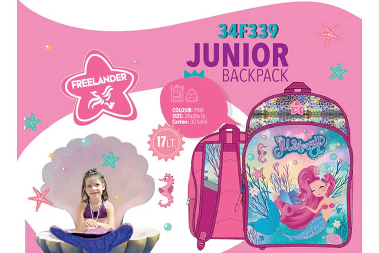 Freelander Mermaid BkPk 34F339 Pink School Extras School Bags