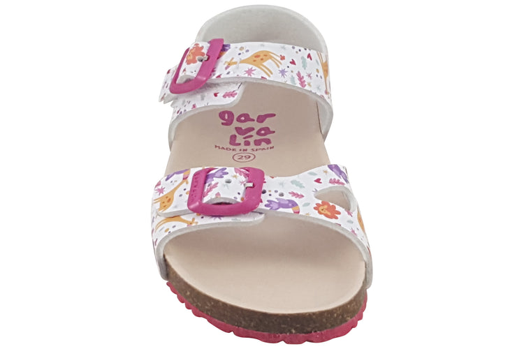Garvalin Animal Print Sdl 252465 White Multi Girls Sandals