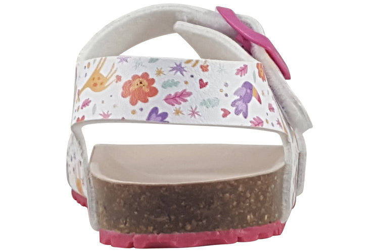 Garvalin Animal Print Sdl 252465 White Multi Girls Sandals