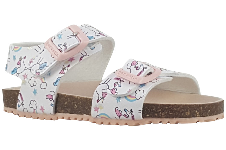 Garvalin BBy Unicorn Sdl 252463 White Multi Girls Sandals