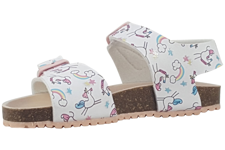 Garvalin BBy Unicorn Sdl 252463 White Multi Girls Sandals